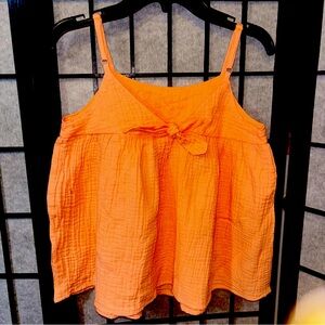 Cat & Jack Orange Tie Front Camisole Tank Top